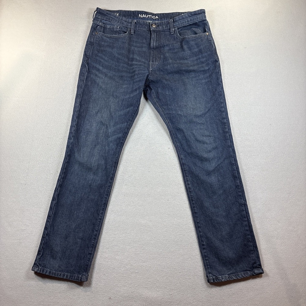 Vintage Nautica‎ Jeans Company Mens 36x34 Blue Relaxed Straight Denim Dark Wash